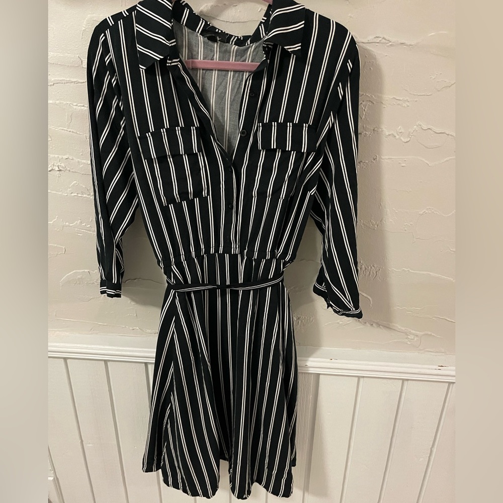Torrid striped belted dress